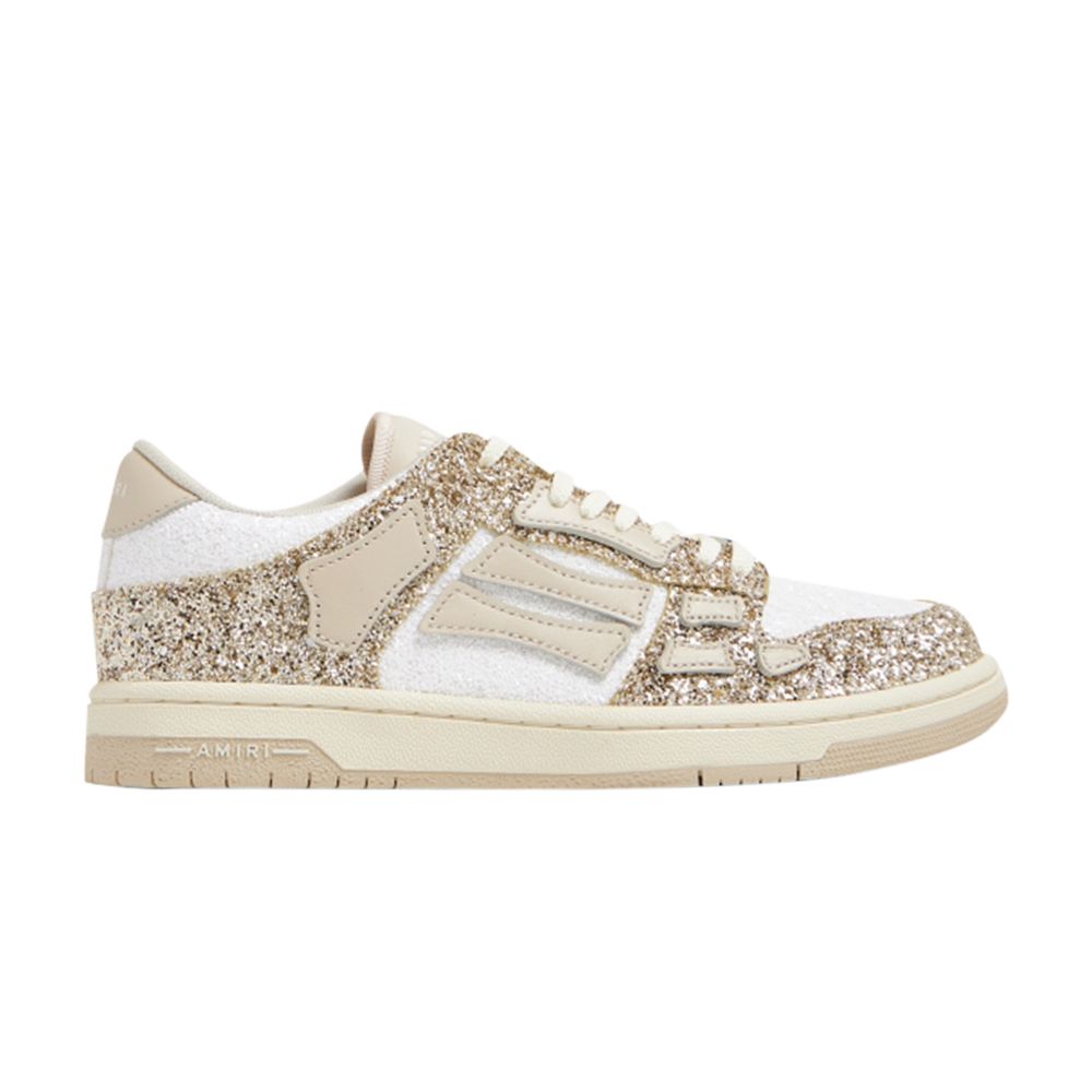 Pre-owned Amiri Wmns Skel Top Low 'gold Glitter' | Women's Size 39