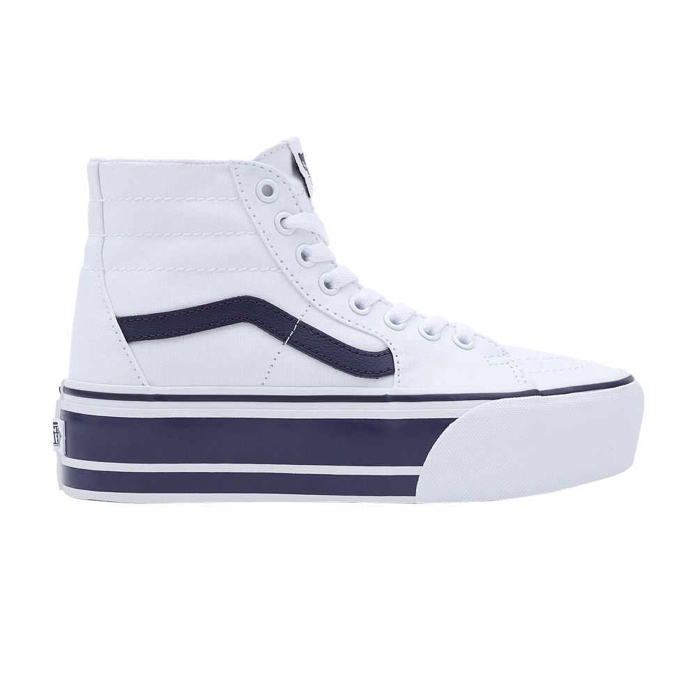 Vans Sk8-Hi Tapered Stackform 'Sport Stripes - True White Navy' | Men's Size 5 - VN0A5JMKNWD
