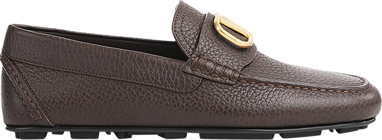 Valentino Driving Plaque Slip-On Loafer 'Brown'