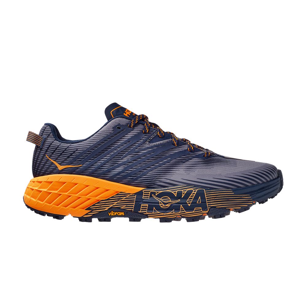 HOKA Speedgoat 4 'Black Iris Bright Marigold' | Men's Size 7