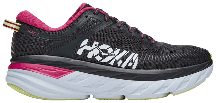 HOKA Wmns Bondi 7 Blue Graphite Festival Fuchsia