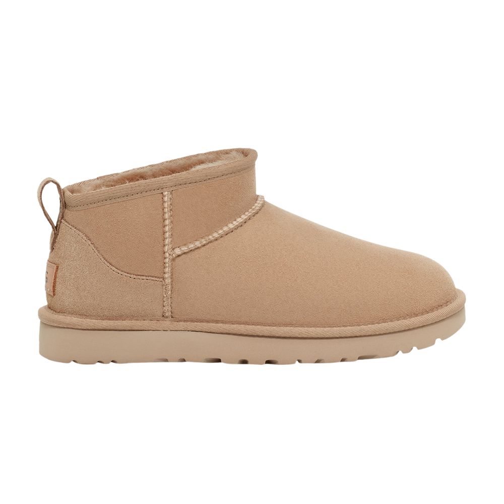 Pre-owned Ugg Wmns Classic Ultra Mini Boot 'sand' In Cream