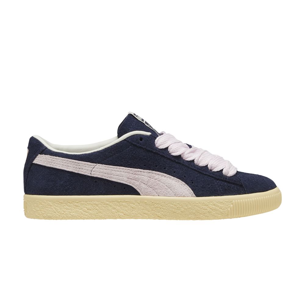 Pre-owned Puma Wmns Suede Vintage B-girl 'navy Light Straw' In Blue