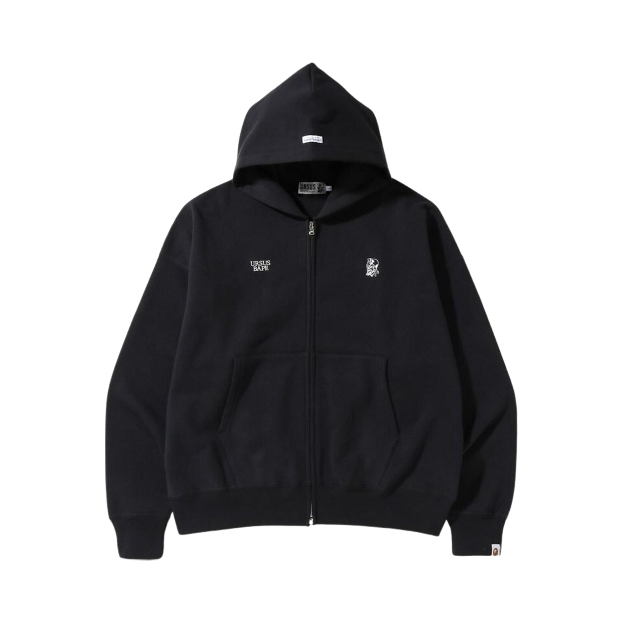 BAPE Ursus Loose Fit Zip Up Hoodie 'Black' | Men's Size XL