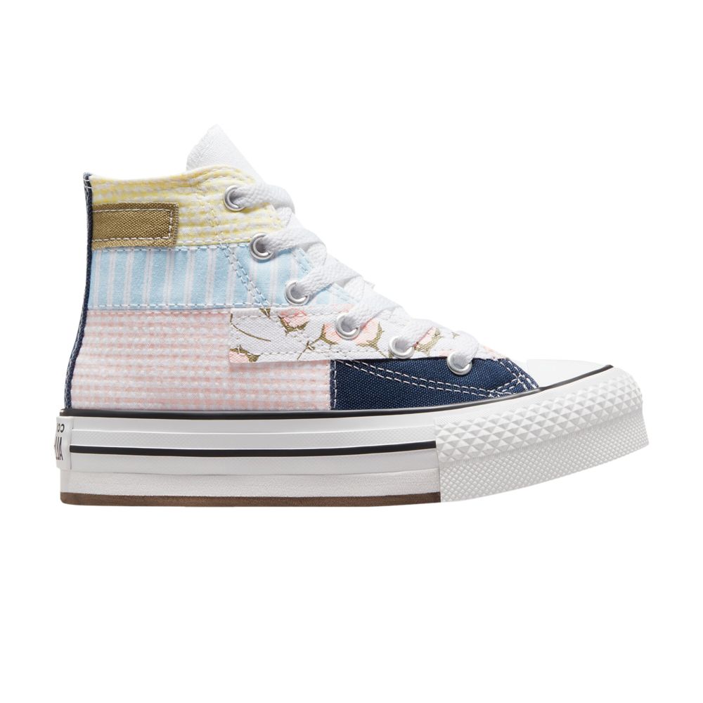 Converse Chuck Taylor All Star EVA Lift Platform High PS 'Patchwork - Floral' | White | Kid's Size 2