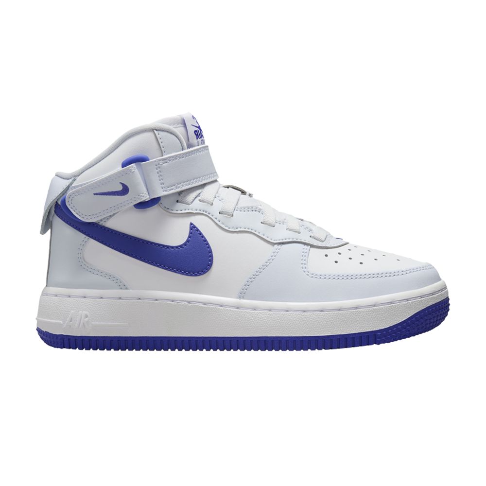 Pre-owned Nike Air Force 1 Mid Easyon Se Gs 'football Grey Persian Violet' | Kid's Size 6.5 In Gray