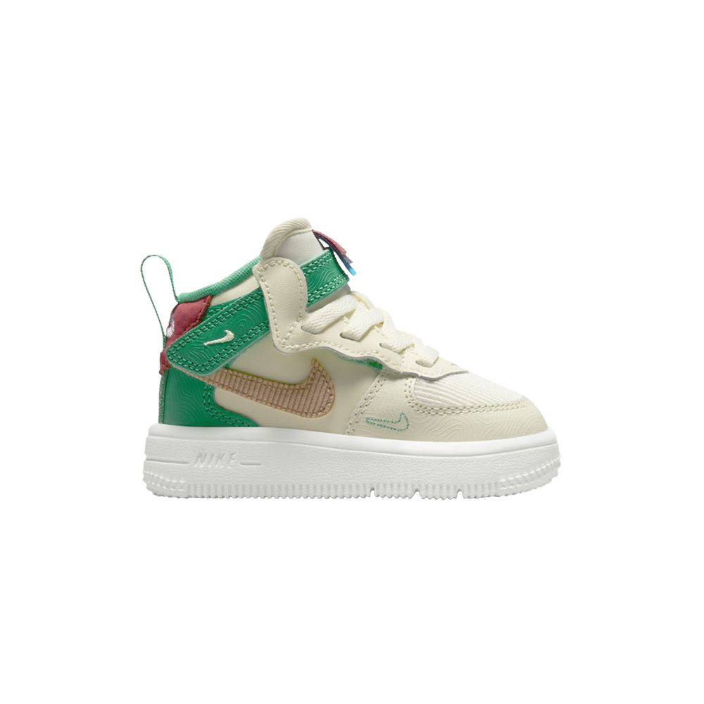 Pre-owned Nike Air Force 1 Mid Easyon Se Gs 'coconut Milk Stadium Green' | Cream | Kid's Size 7