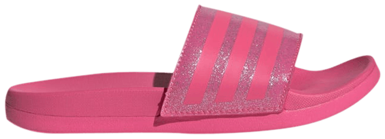 Pink glitter adidas slides online