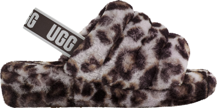 Wmns Fluff Yeah Slide 'Panther Print - Stormy Grey'