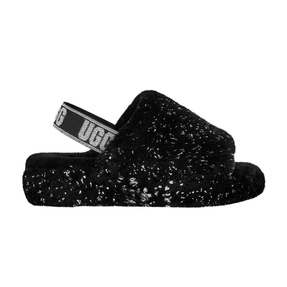 UGG Wmns Fluff Yeah Slide 'Metallic Sparkle - Black' | Women's Size 12