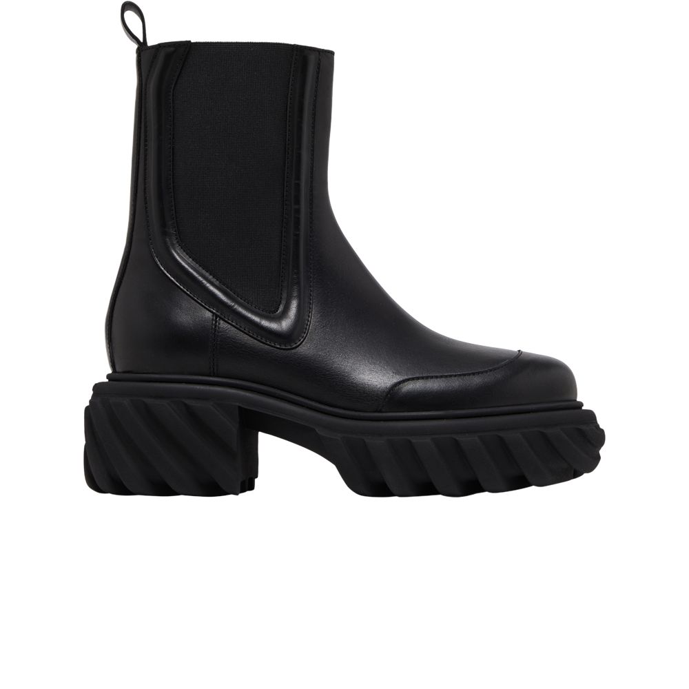 Pre-owned Off-white Wmns Tractor Motor Chelsea Boot 'black' | Women's Size 36