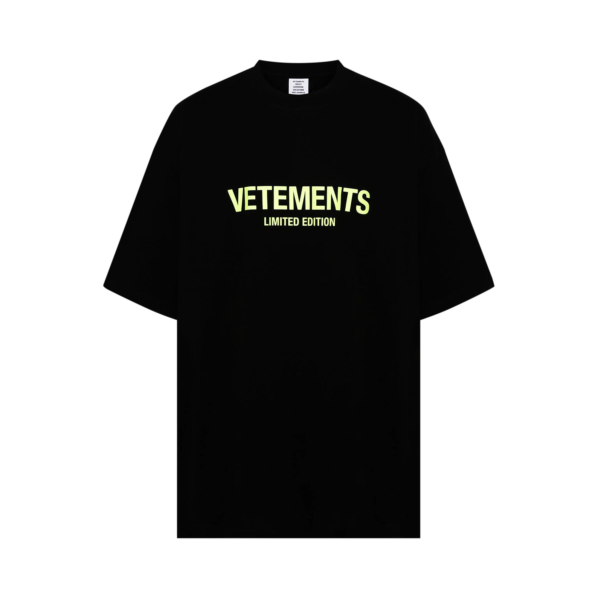 Pre-owned Vetements Limited Edition Logo T-shirt 'black/yellow'