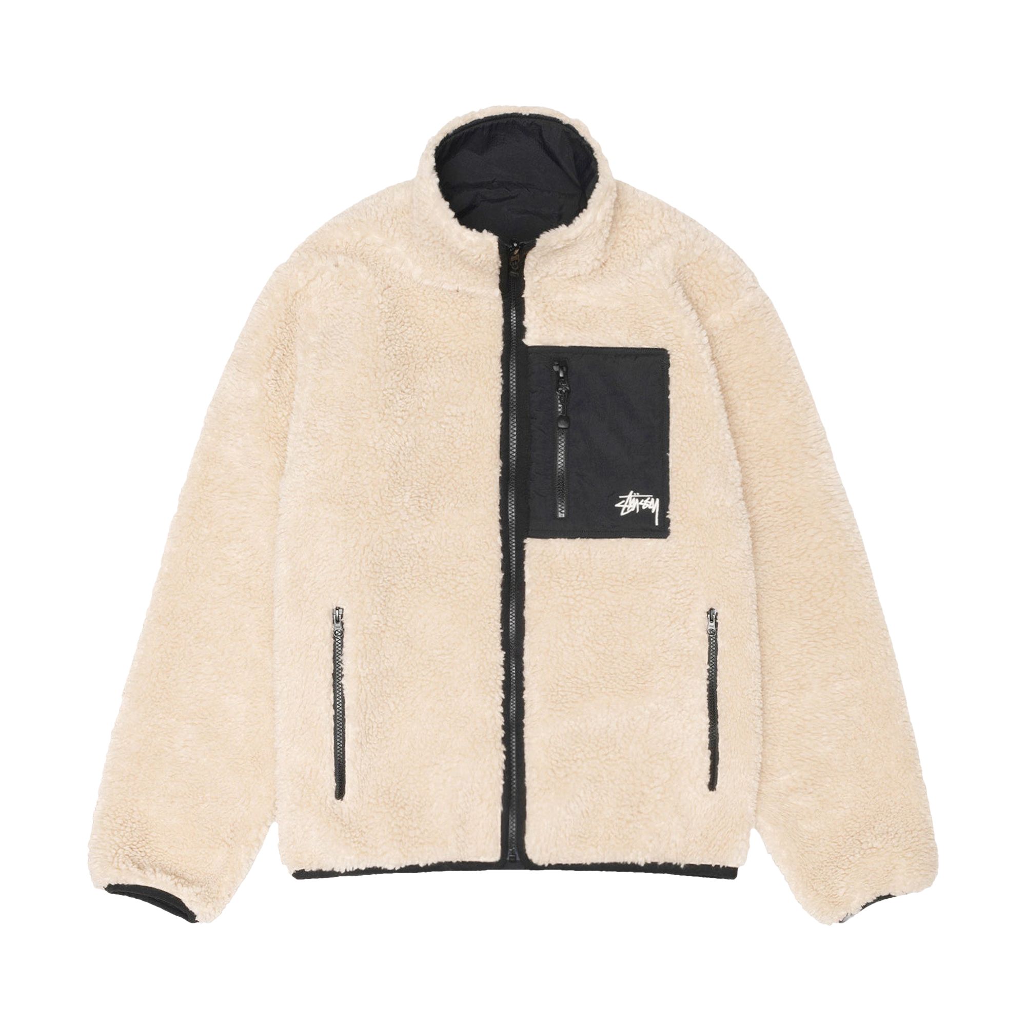 Stussy Sherpa Reversible Jacket 'Beige' | Multi-Color | Men's Size S