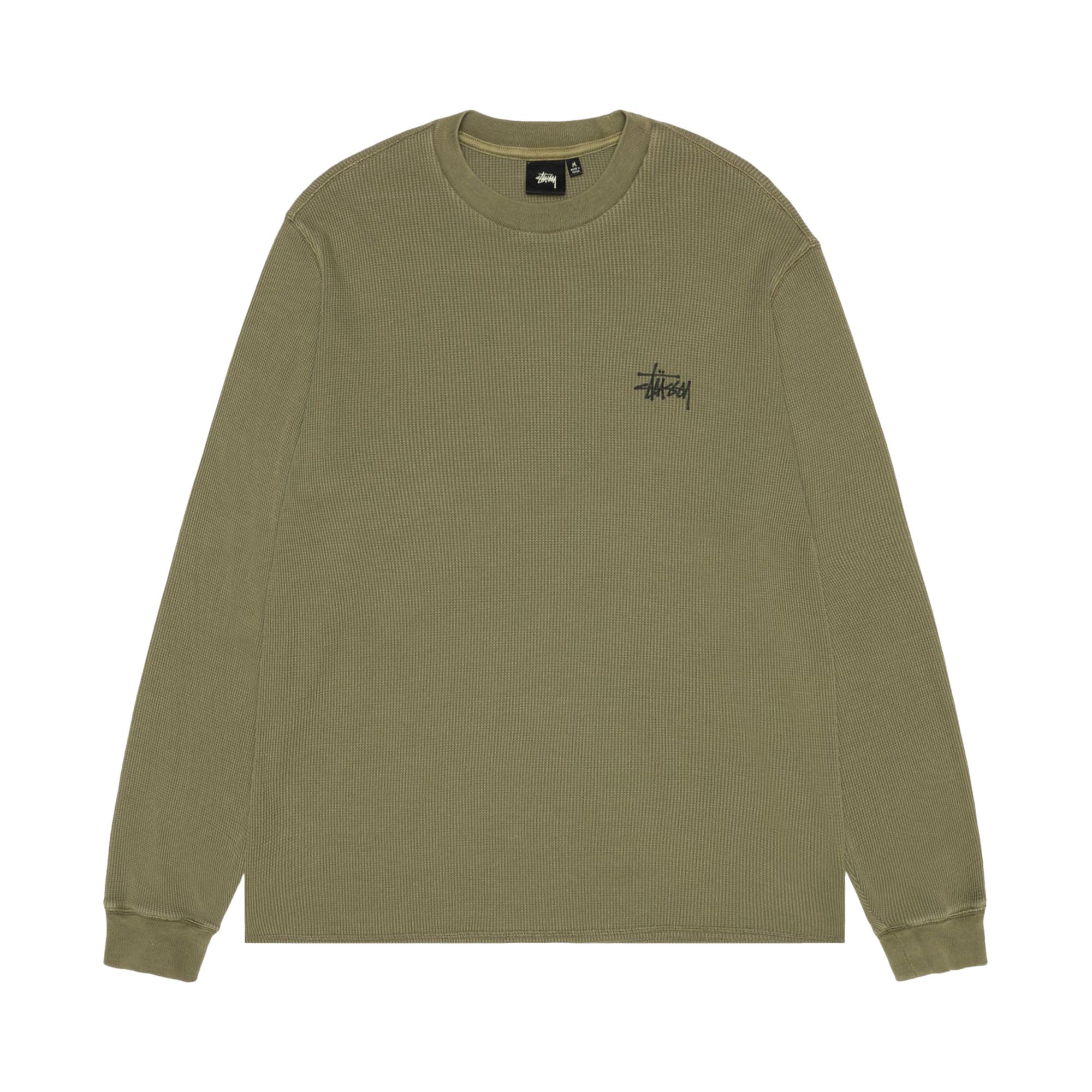 Stussy Basic Stock Long-Sleeve Thermal 'Olive' | Green | Men's Size 2XL