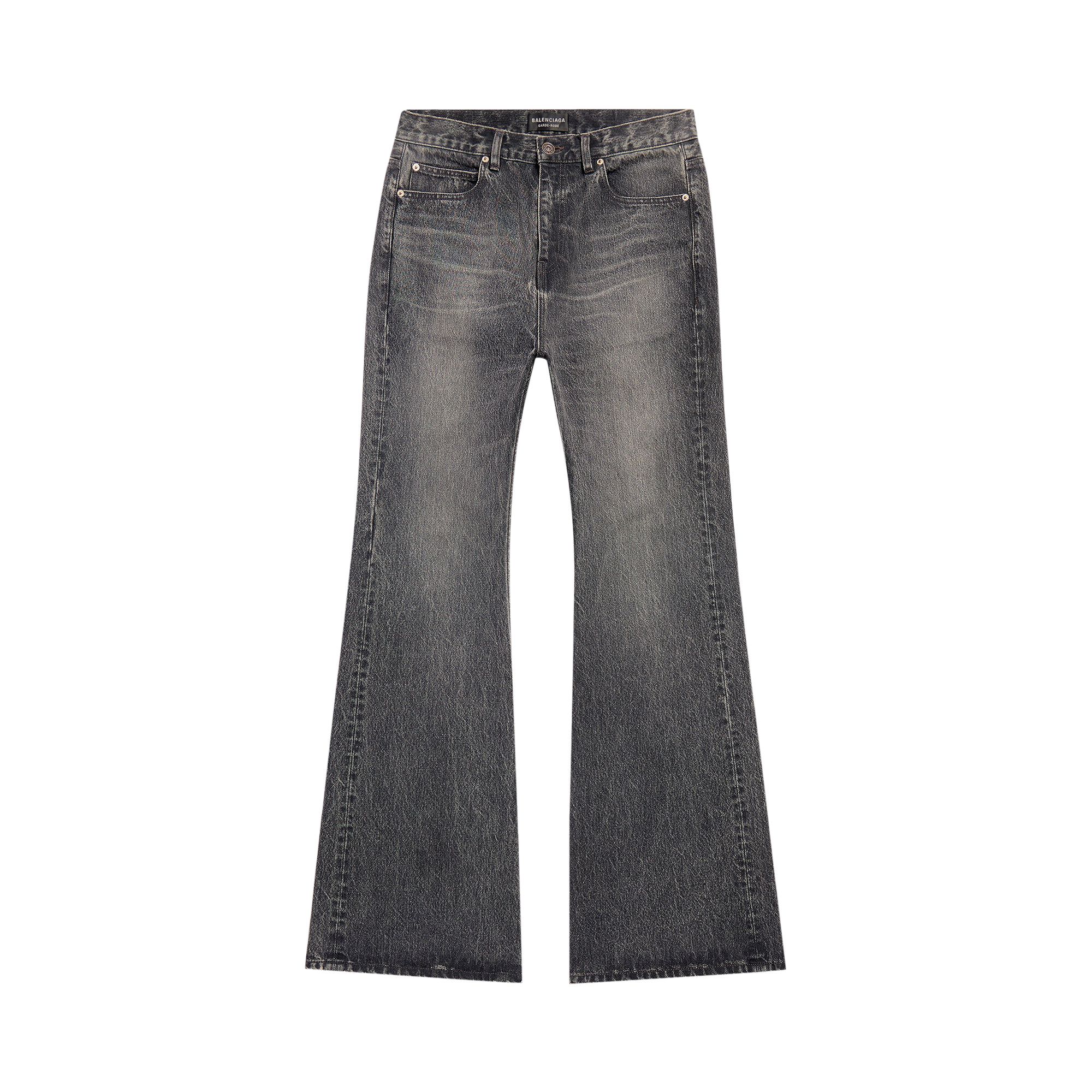 Pre-owned Balenciaga Flared Pants 'wash Black/marigold'