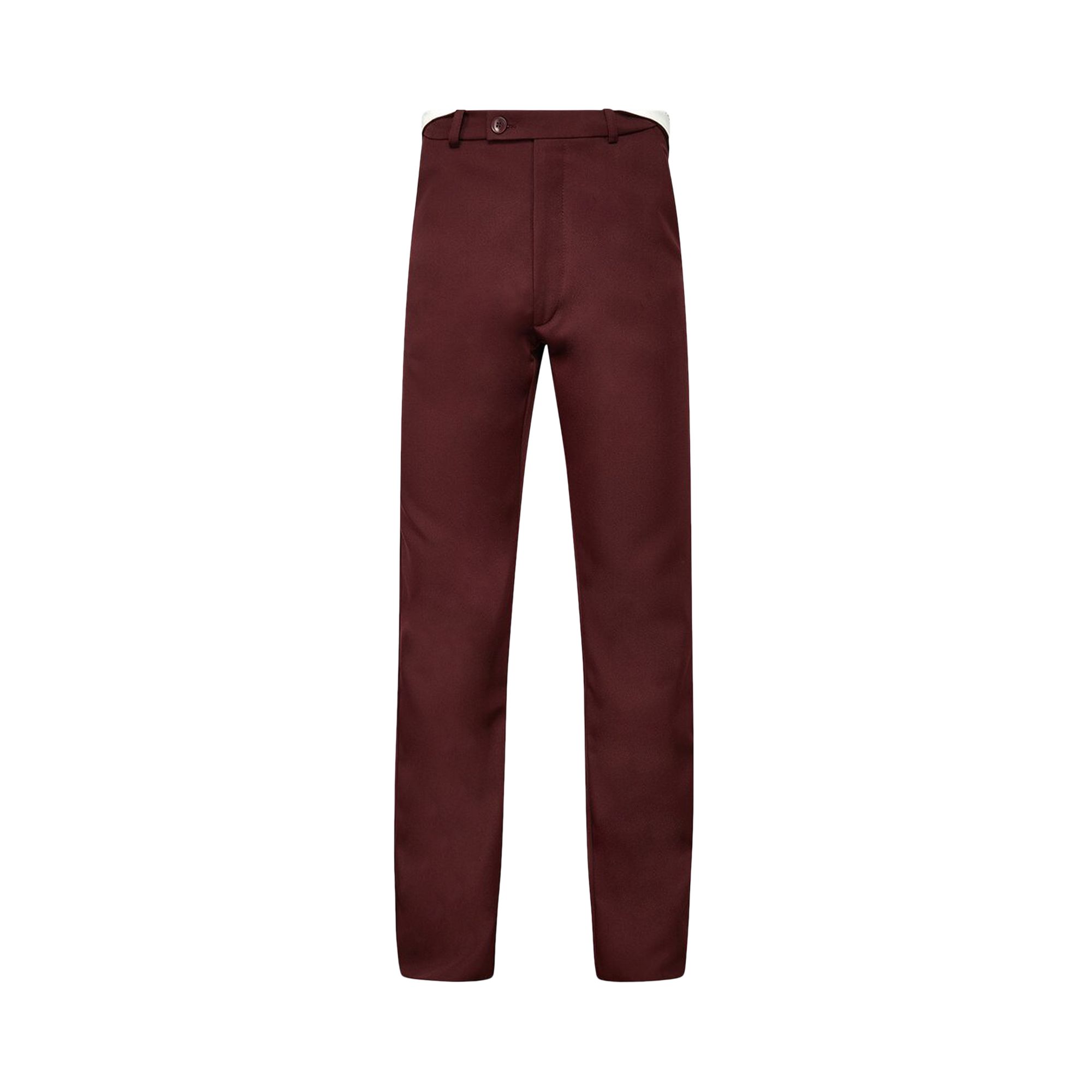 Pre-owned Martine Rose Rolled Waistband Tailored Trouser 'burgundy' | Men's Size 50