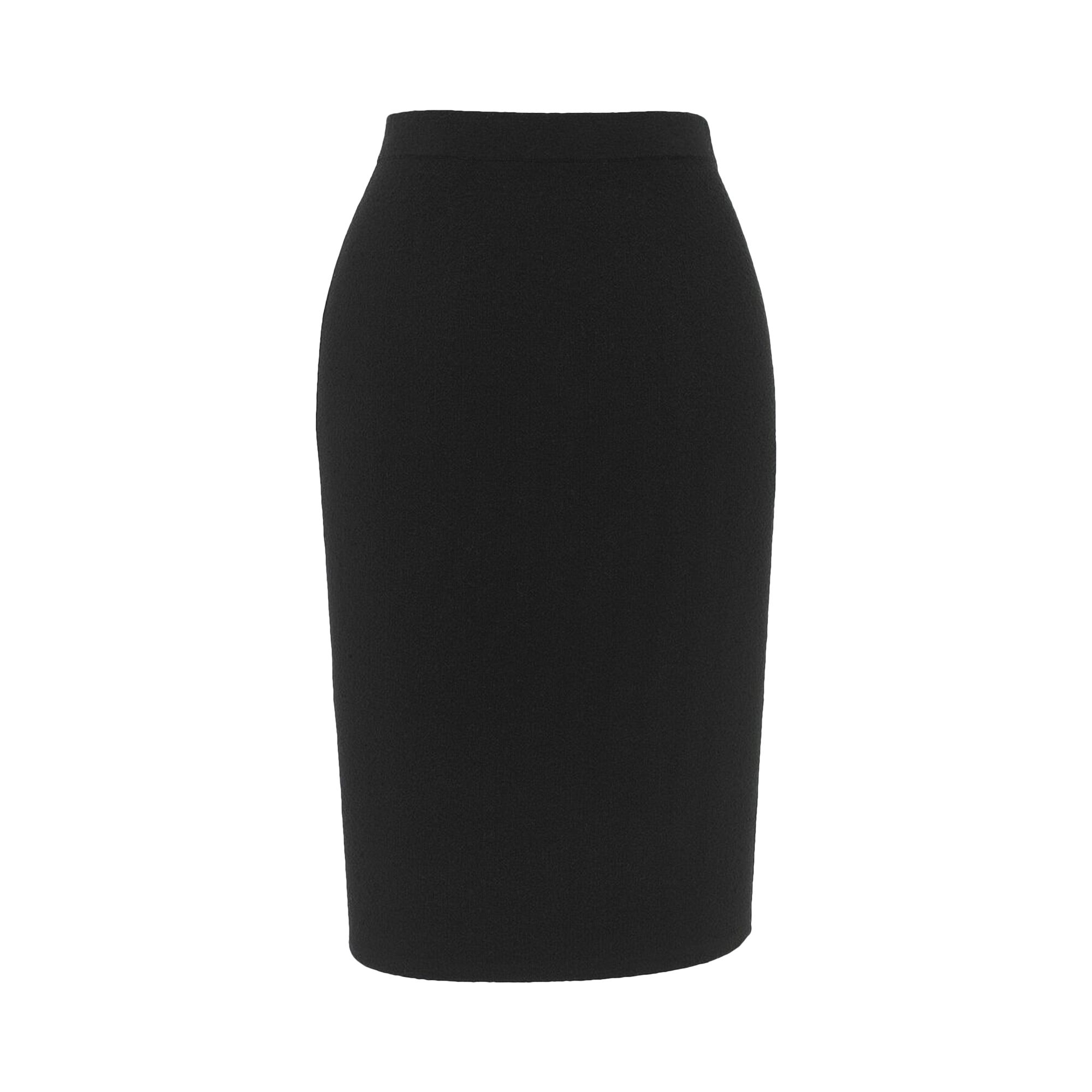 Pre-owned Saint Laurent Fine Knit Pencil Skirt 'black'