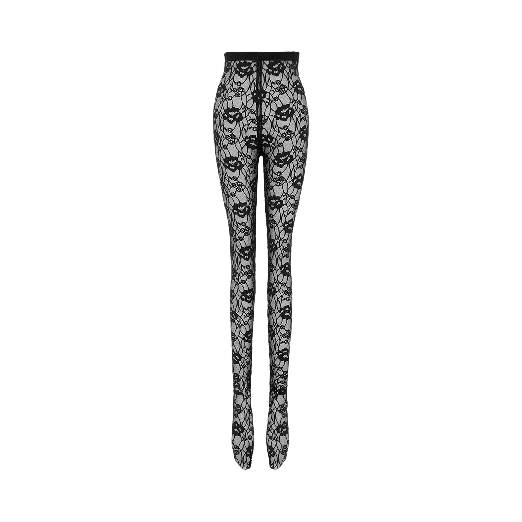 Pre-owned Saint Laurent Lace Leggings 'black' | Women's Size 38