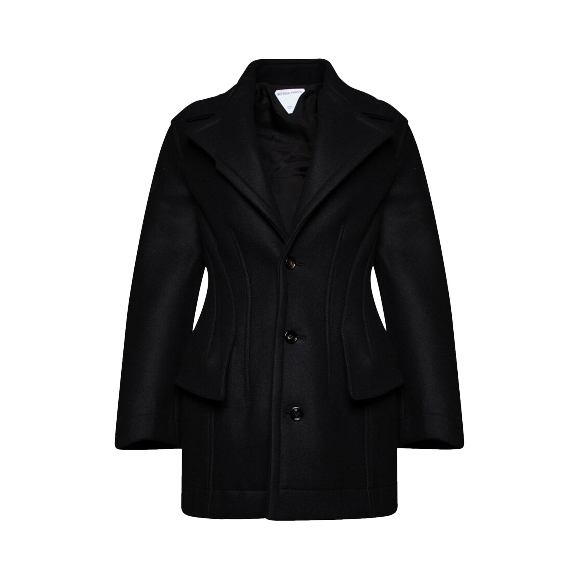 Pre-owned Bottega Veneta Sculptured Coat 'black' | Women's Size 42