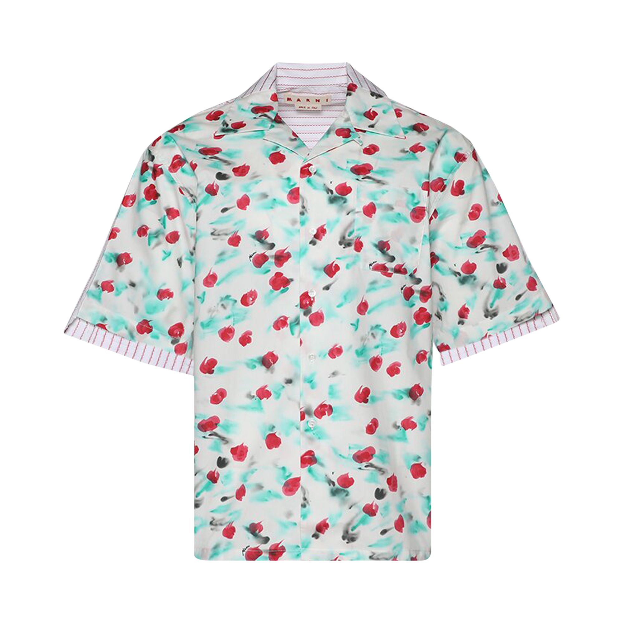 Pre-owned Marni Poplin Bowling Shirt 'lily White' | Men's Size 56