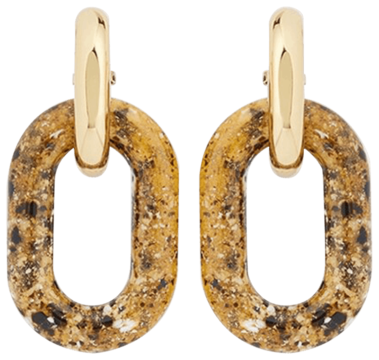 Buy Paco Rabanne Sahara XL Link Double Earrings 'Gold/Sahara