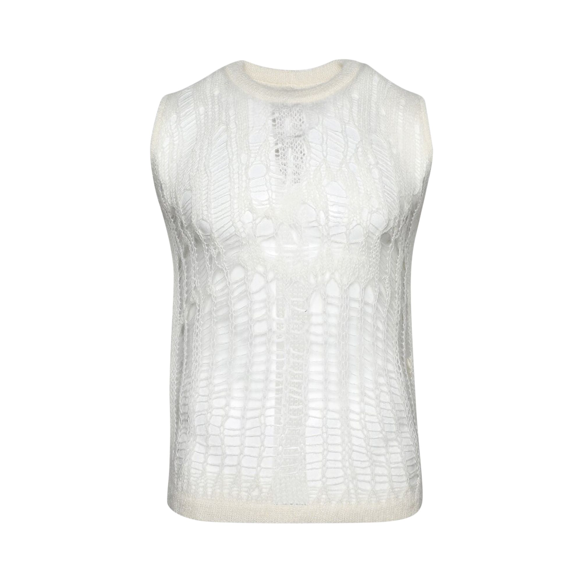 Pre-owned Rick Owens Spider Tank Top 'milk' | White | Men's Size Xl