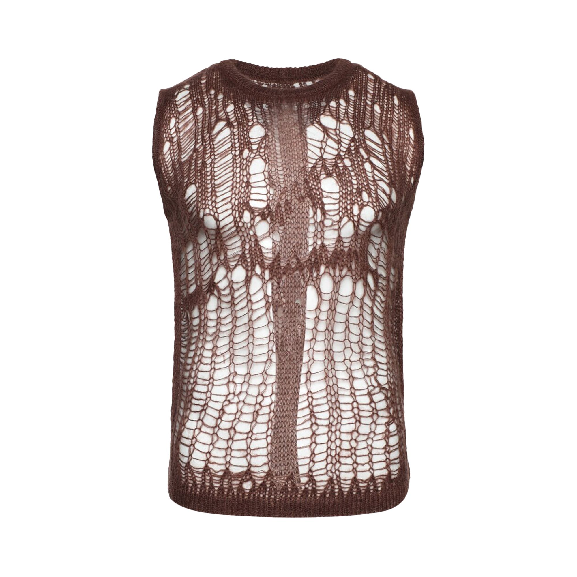 Pre-owned Rick Owens Spider Tank Top 'henna' | Brown | Men's Size Xxl