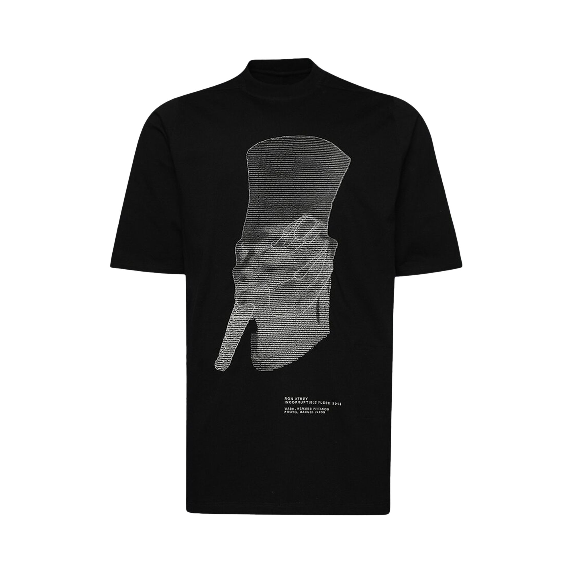 Pre-owned Rick Owens Ron Jumbo Tee 'black/pearl'