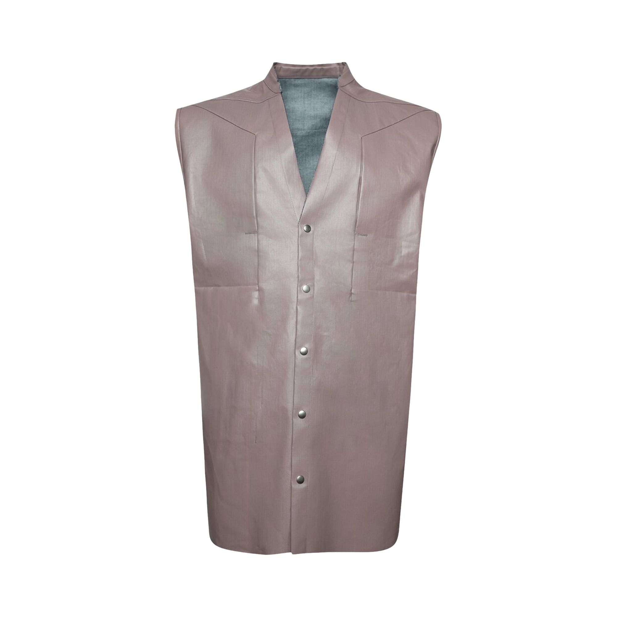 Pre-owned Rick Owens Strobe Jumbo Cut Out Outershirt 'dusty Pink' | Men's Size 52