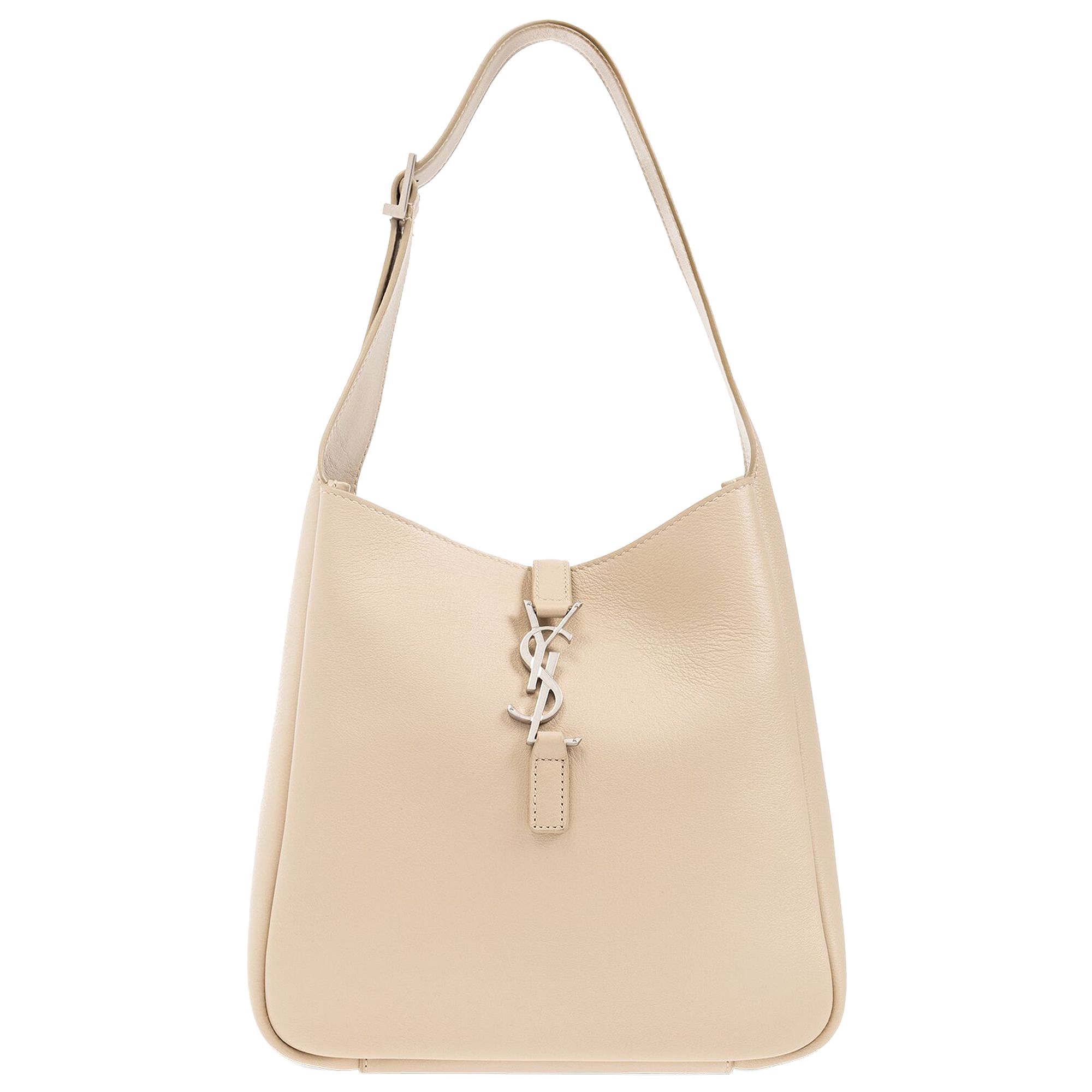 Pre-owned Saint Laurent Small Le 5 À 7 Supple Shoulder Bag 'sea Salt' In Tan
