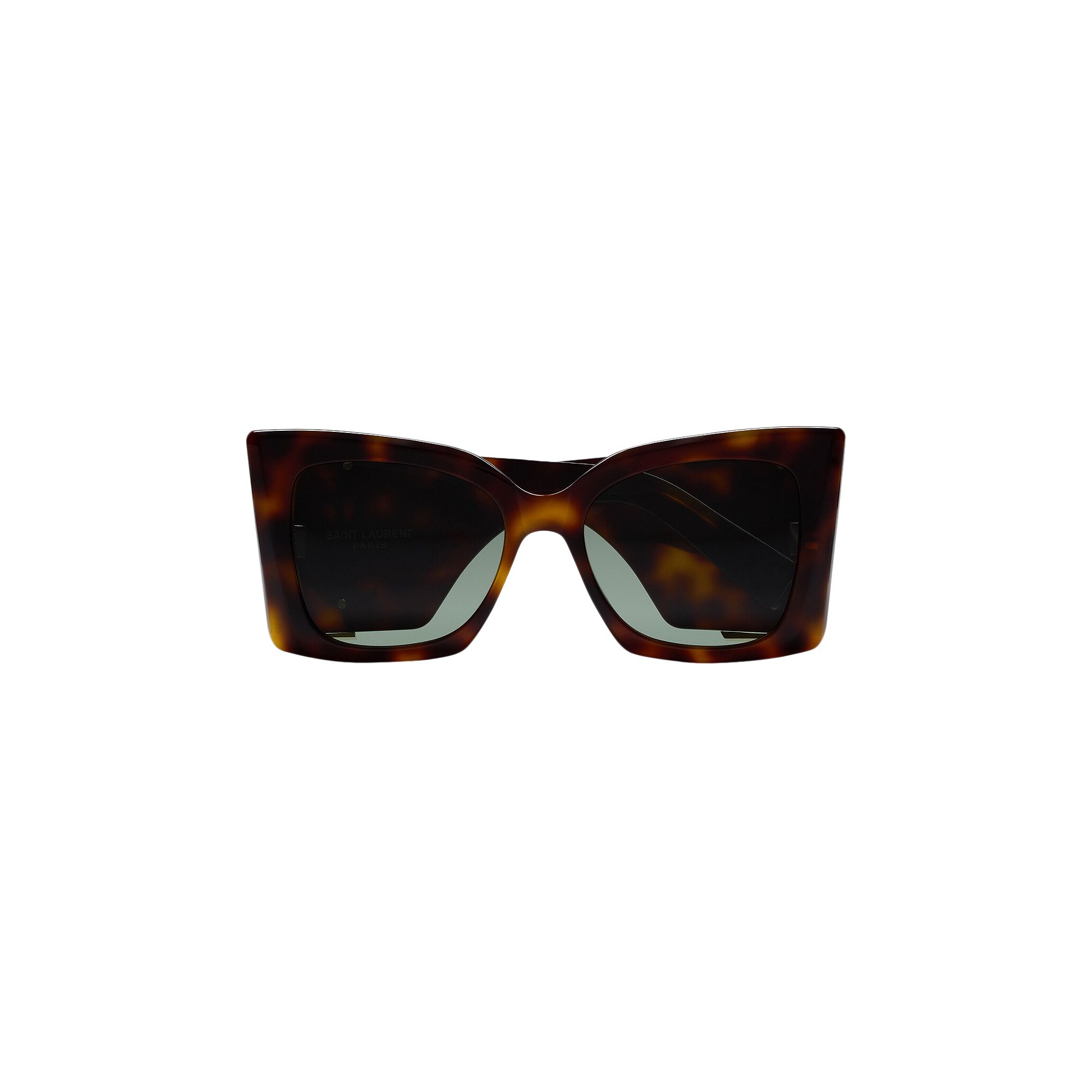 Pre-owned Saint Laurent Oversize Cat Eye Sunglasses 'havana' In Brown
