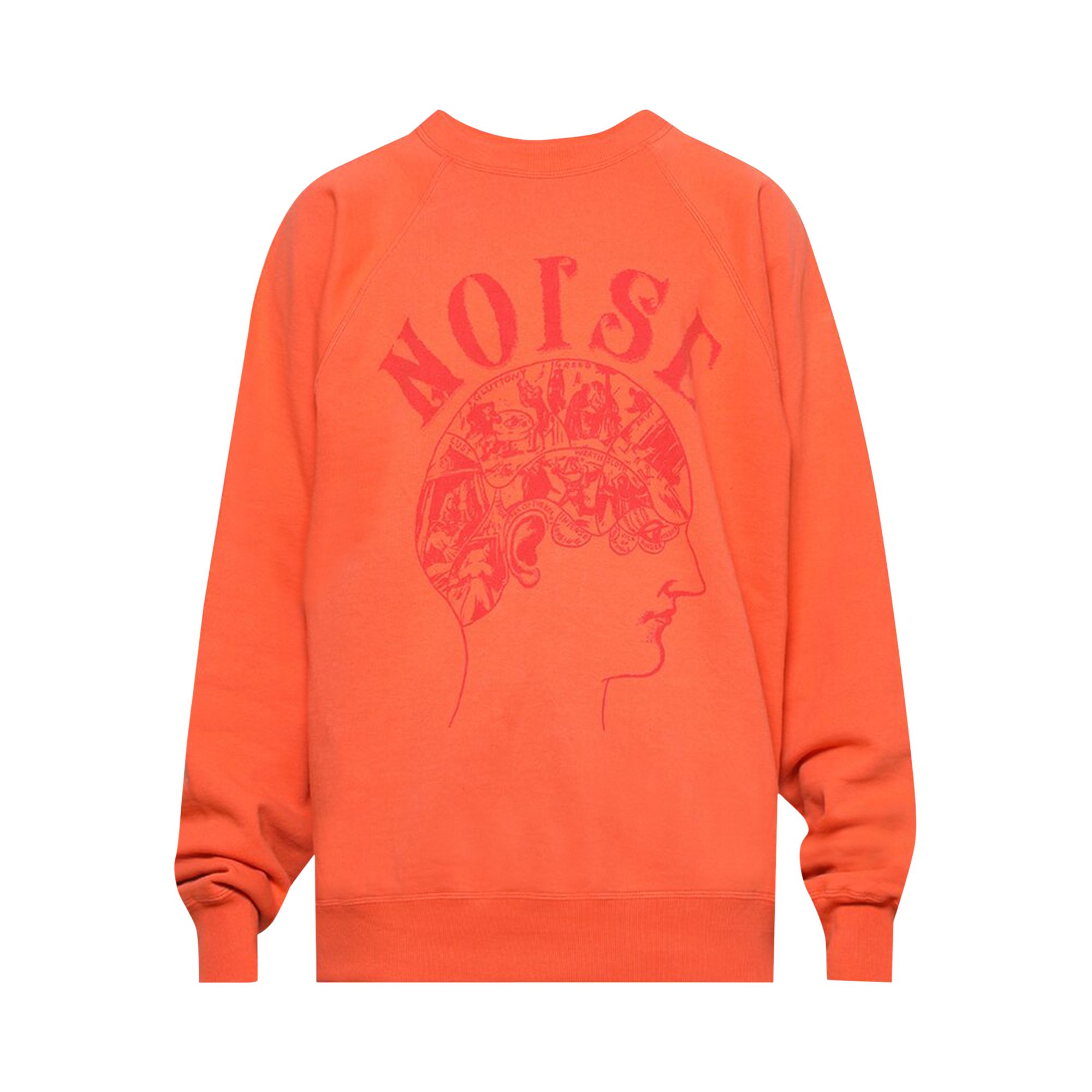 Pre-owned Saint Michael Noise Print Crewneck Sweatshirt 'orange'