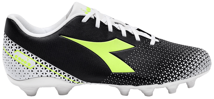 Diadora Pichichi 6 MG14 Black White Yellow Fluorescent