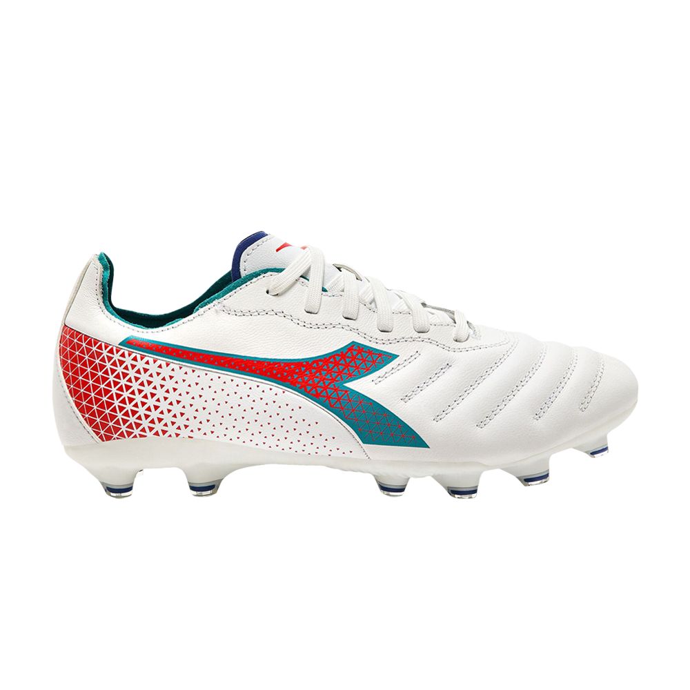 Pre-owned Diadora Wmns Brasil Elite Gr Lt Lp12 'white Fluorescent Red' | Women's Size 8.5