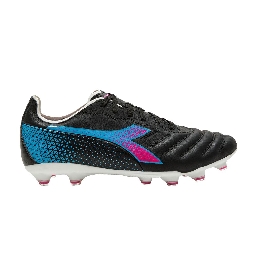 Pre-owned Diadora Wmns Brasil Elite Gr Lt Lp12 'black Cyan Blue Fluorescent' | Women's Size 9.5
