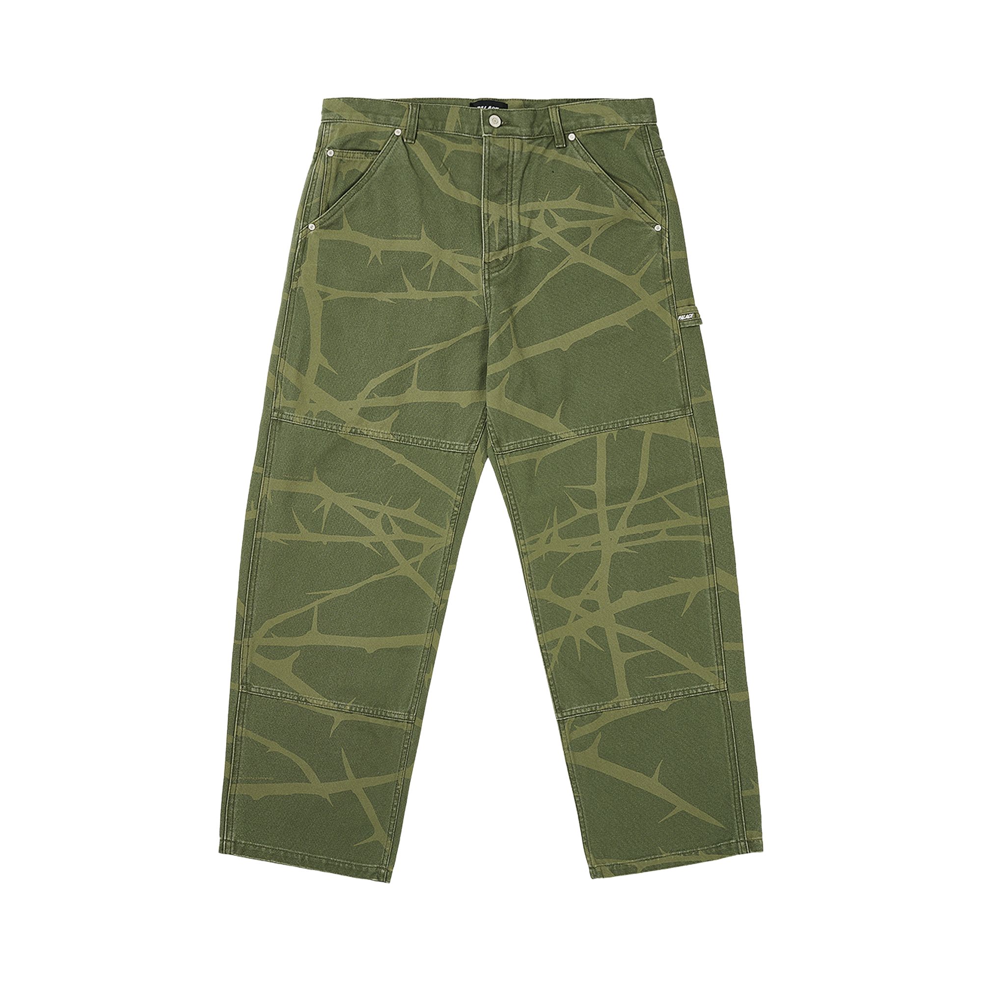 Pre-owned Palace Heavy Canvas Work Pant 'the Deep Green' | Men's Size 34