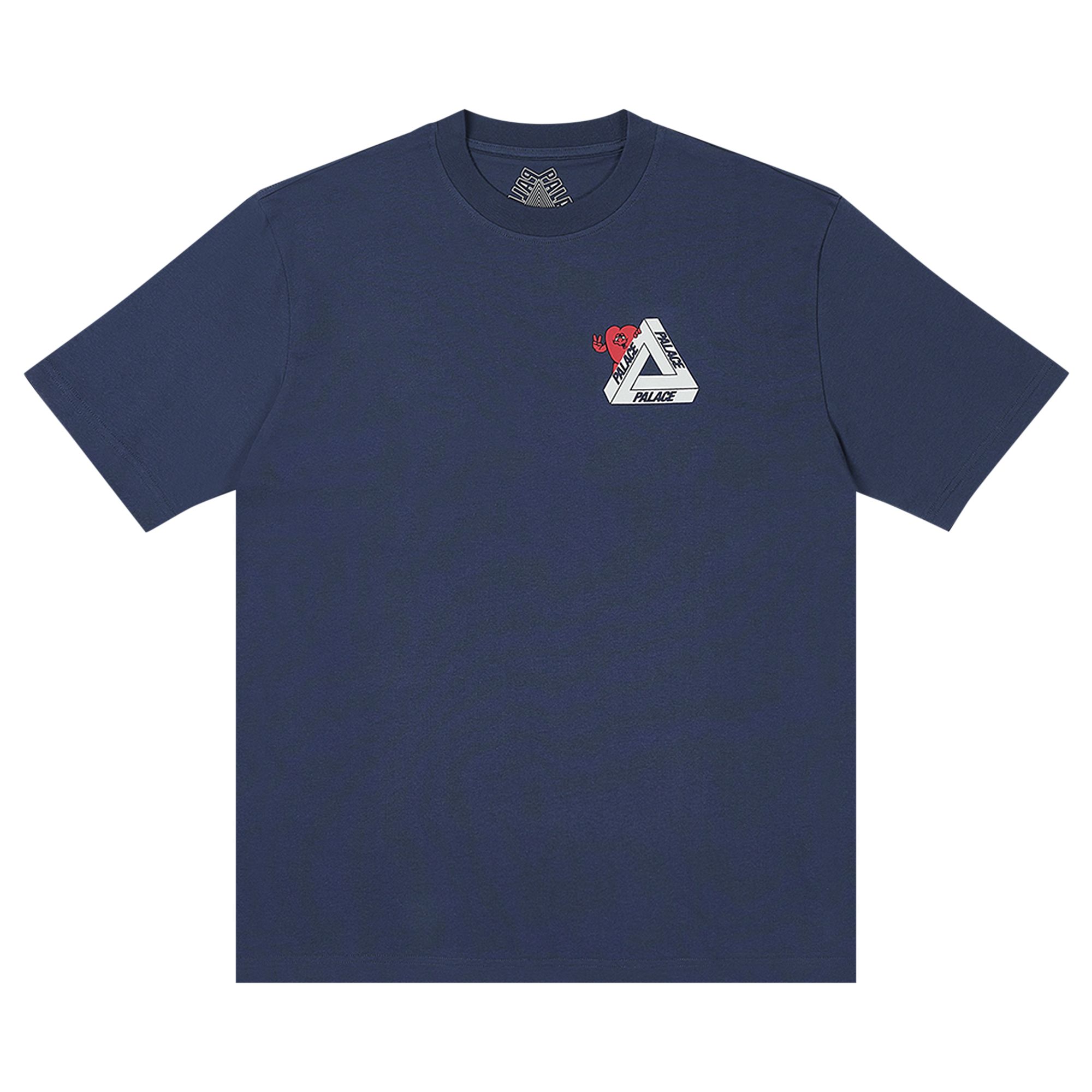 Pre-owned Palace Tri-hearts T-shirt 'navy' In Blue