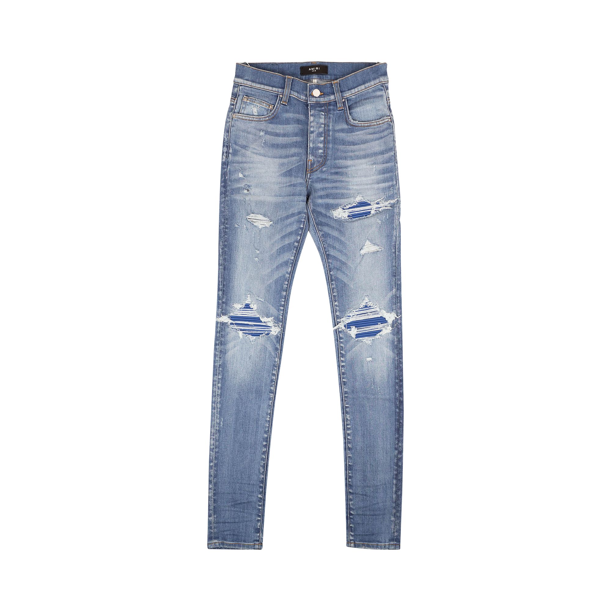 Pre-owned Amiri Ultra Suede Mx1 Jean '70's Indigo' | Blue | Men's Size 30