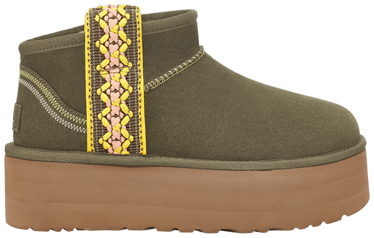 UGG Wmns Classic Ultra Mini Platform Braid   Burnt Olive