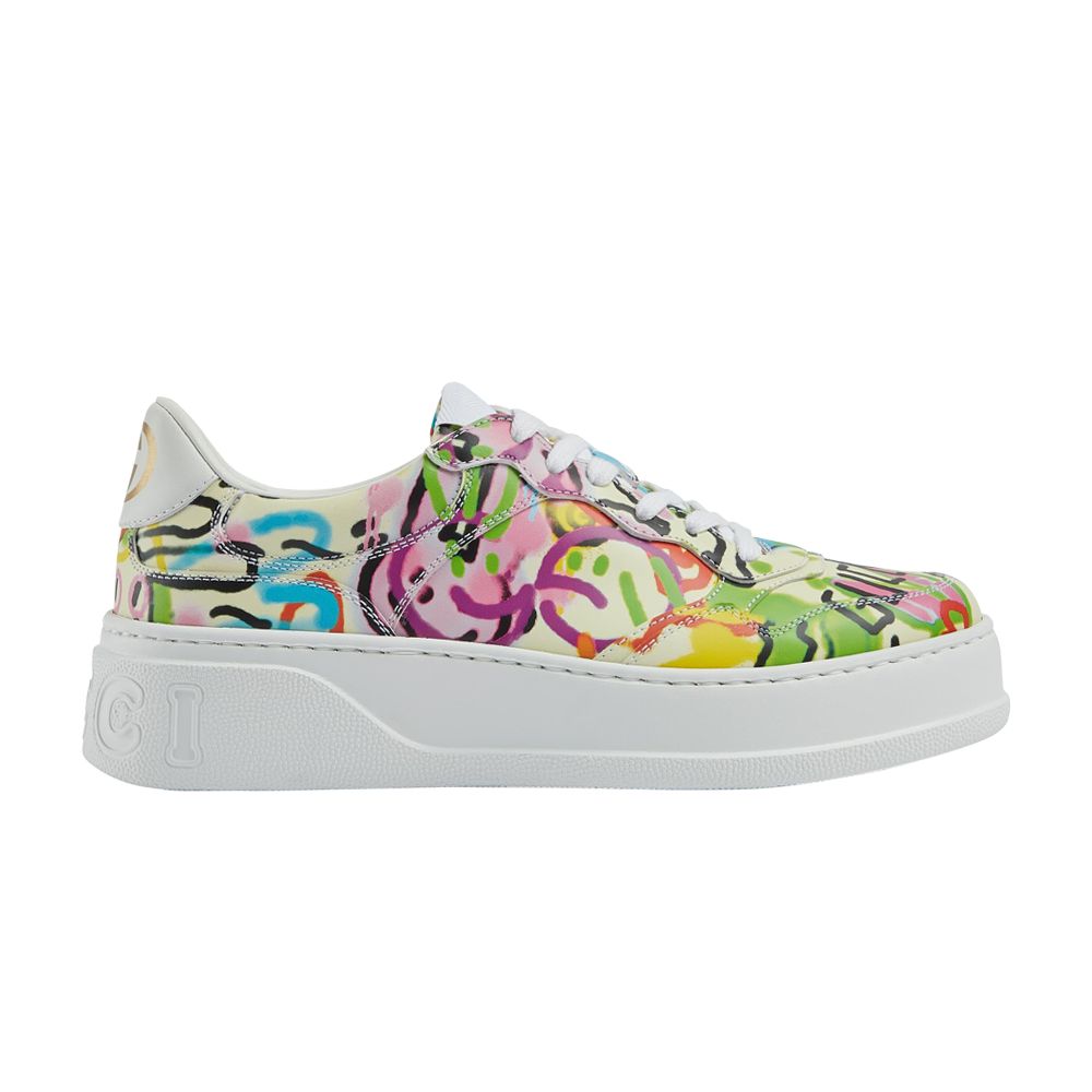 Click to view more detailed imagery on our partner's website Pre-owned Gucci Platform Trainer 'year Of The Rabbit - Graffiti Print' In Multi-color