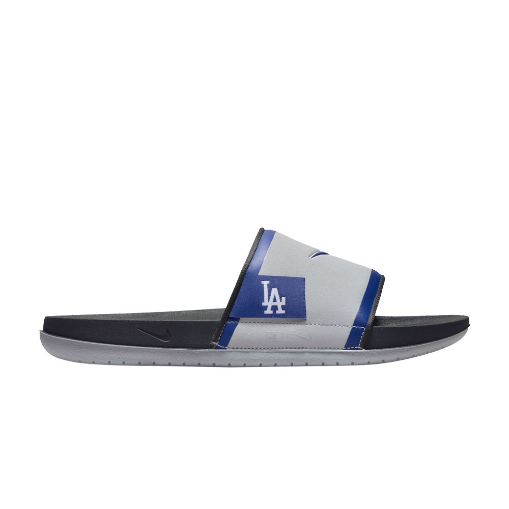 Pre-owned Nike Mlb X Offcourt Slide 'los Angeles Dodgers' In Grey