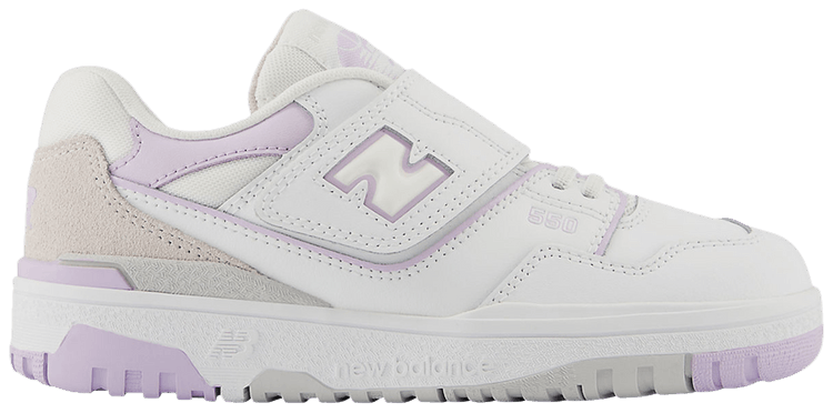 New Balance 550 Bungee Lace Top Strap Little Kid White Thistle