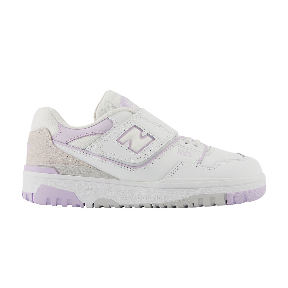 New Balance 550 Bungee Lace Top Strap Little Kid 'White Thistle' | Kid's Size 11