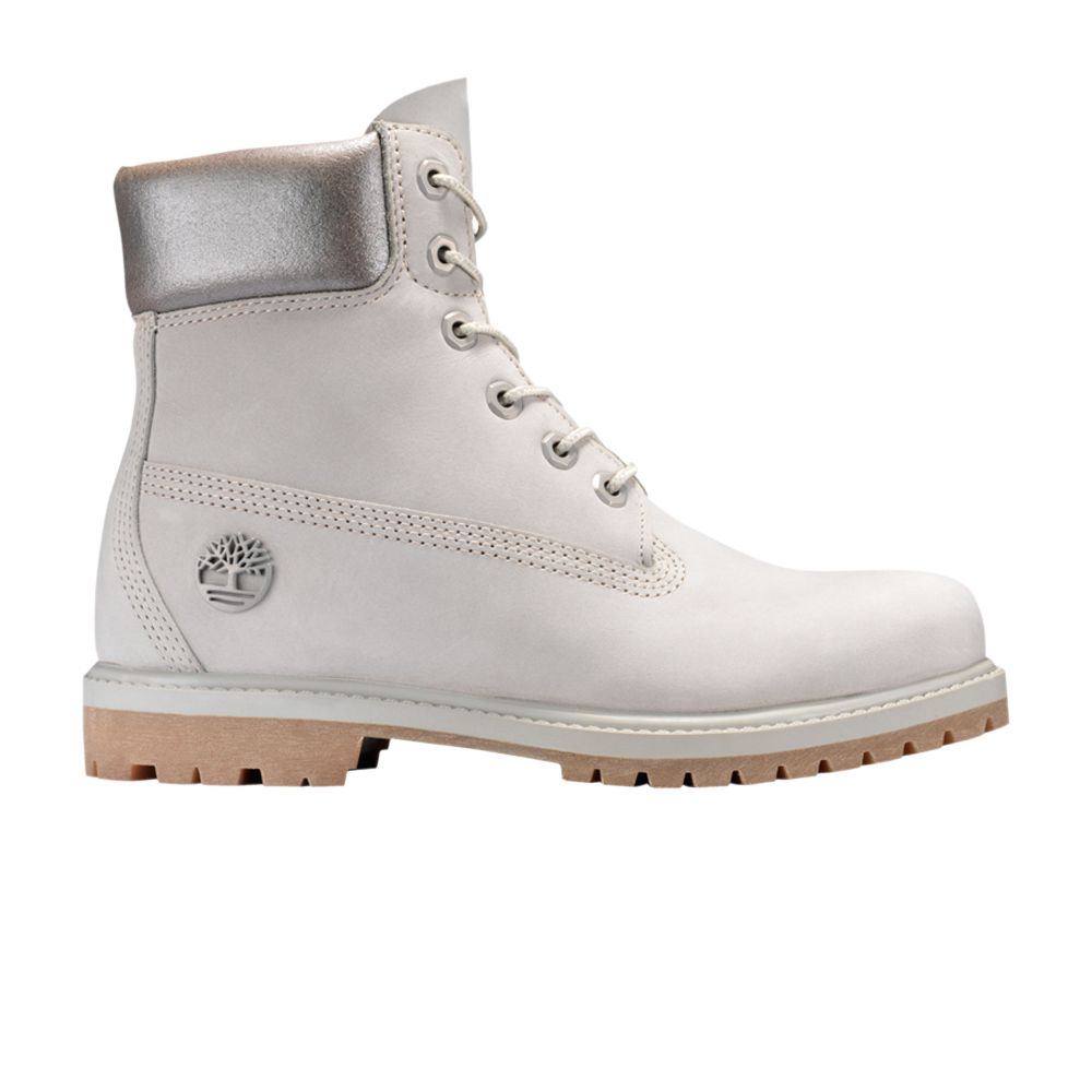 Pre-owned Timberland Wmns 6 Inch Premium Boot 'light Grey'