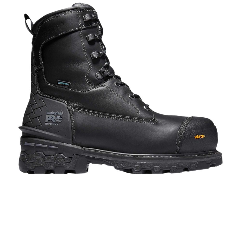 Timberland Boondock 8 Inch Composite Toe Waterproof Work Boot Wide 'Black' | Men's Size 6