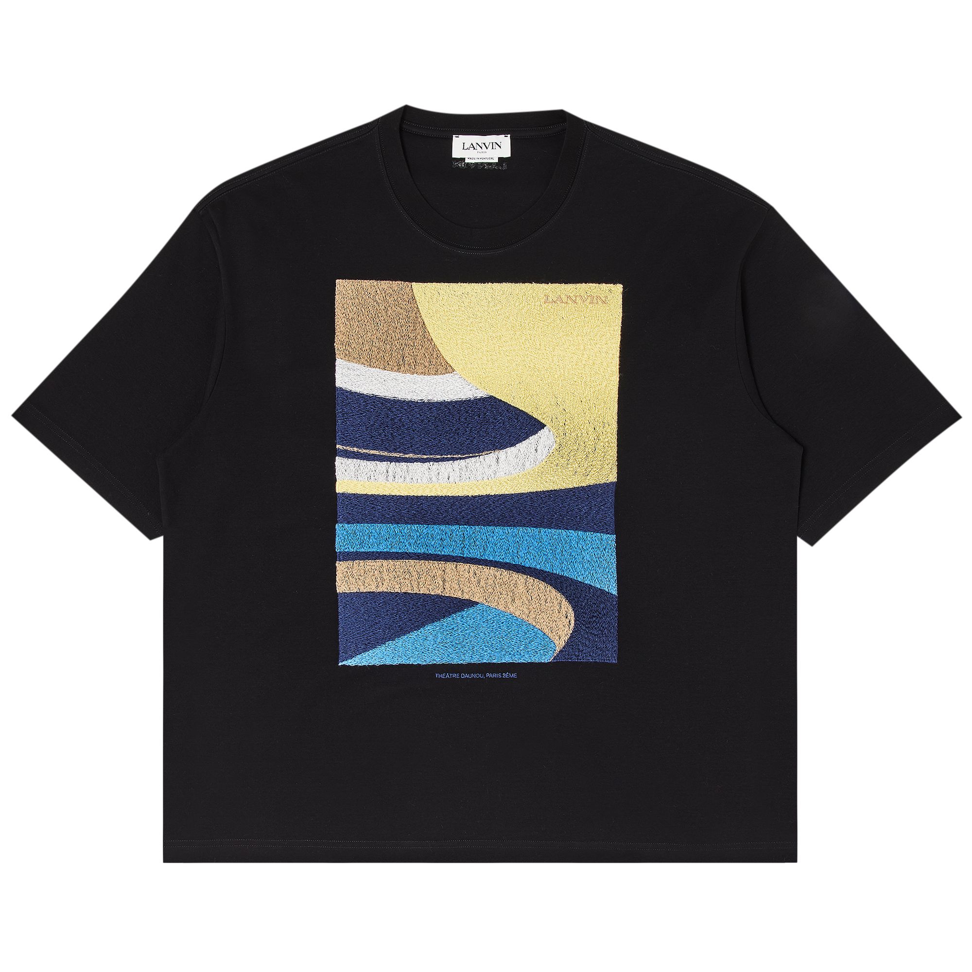 Pre-owned Lanvin Embroidered Oversized T-shirt 'black' | Men's Size Xl