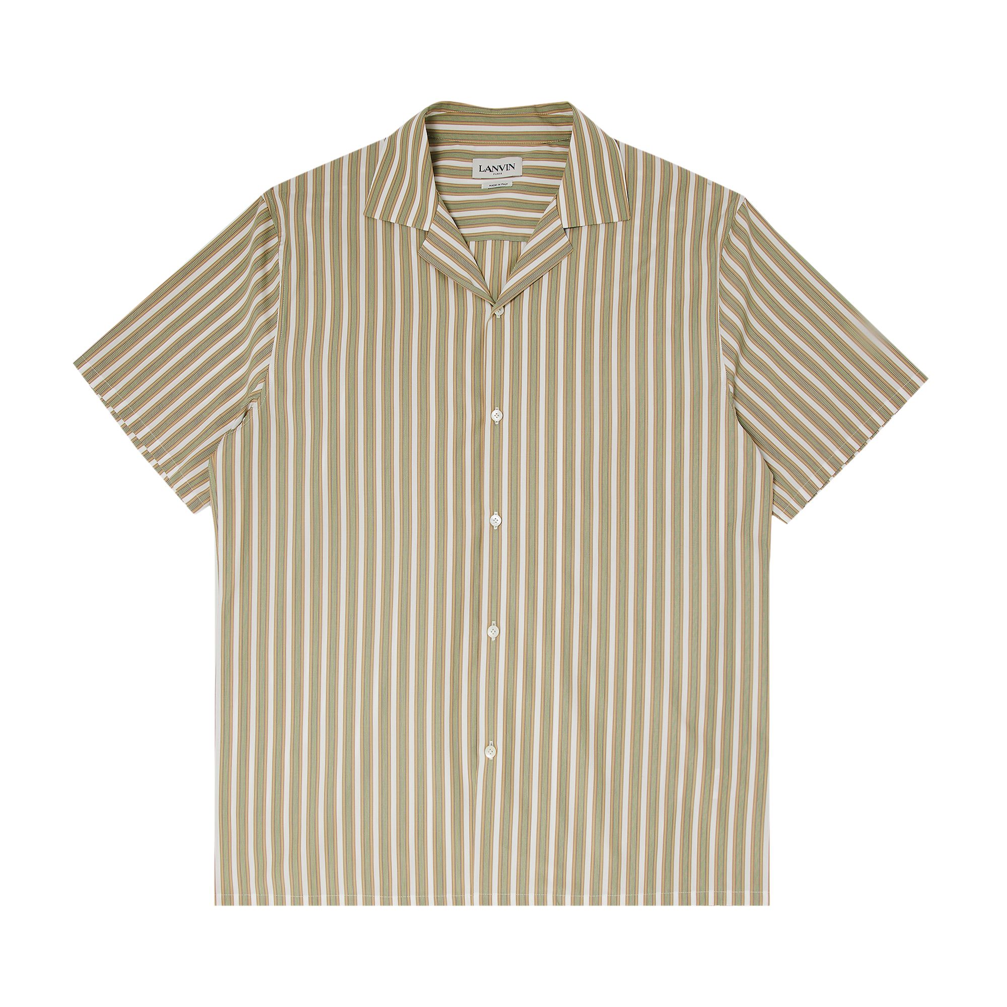Pre-owned Lanvin Bowling Shirt 'mastic' | Cream | Men's Size 42