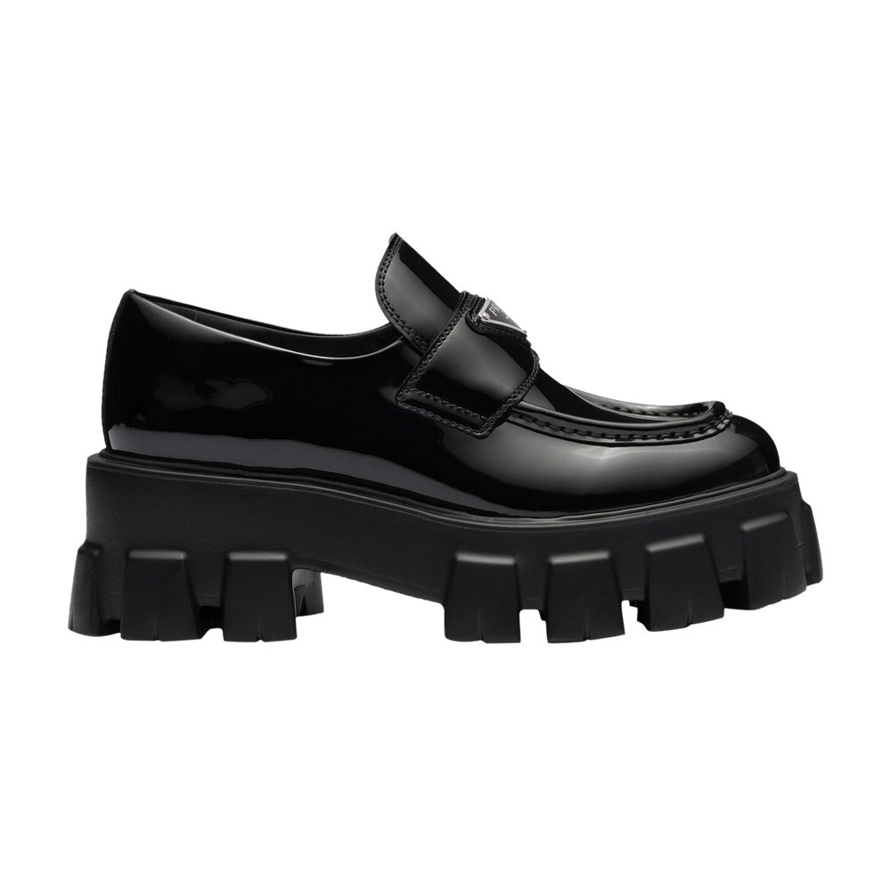 Pre-owned Prada Wmns Monolith Patent Leather Loafer 'black'