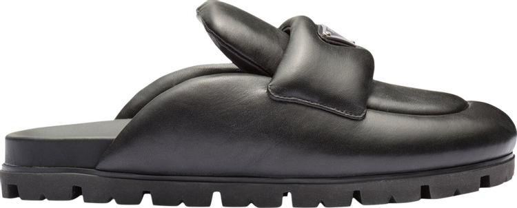 Prada Wmns Soft Padded Nappa Leather Sabots 'Black'