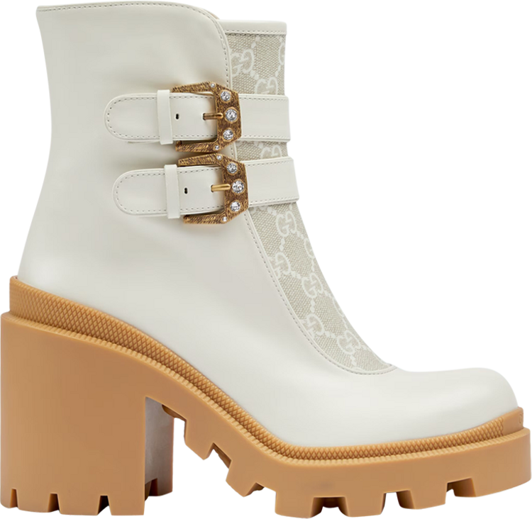 Gucci Wmns Ankle Boot 'GG Canvas - White Gum'